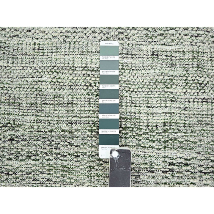 2'7" x 8'0" New Hand Knotted Green Wool Runner Oriental Rug - MOA10276251