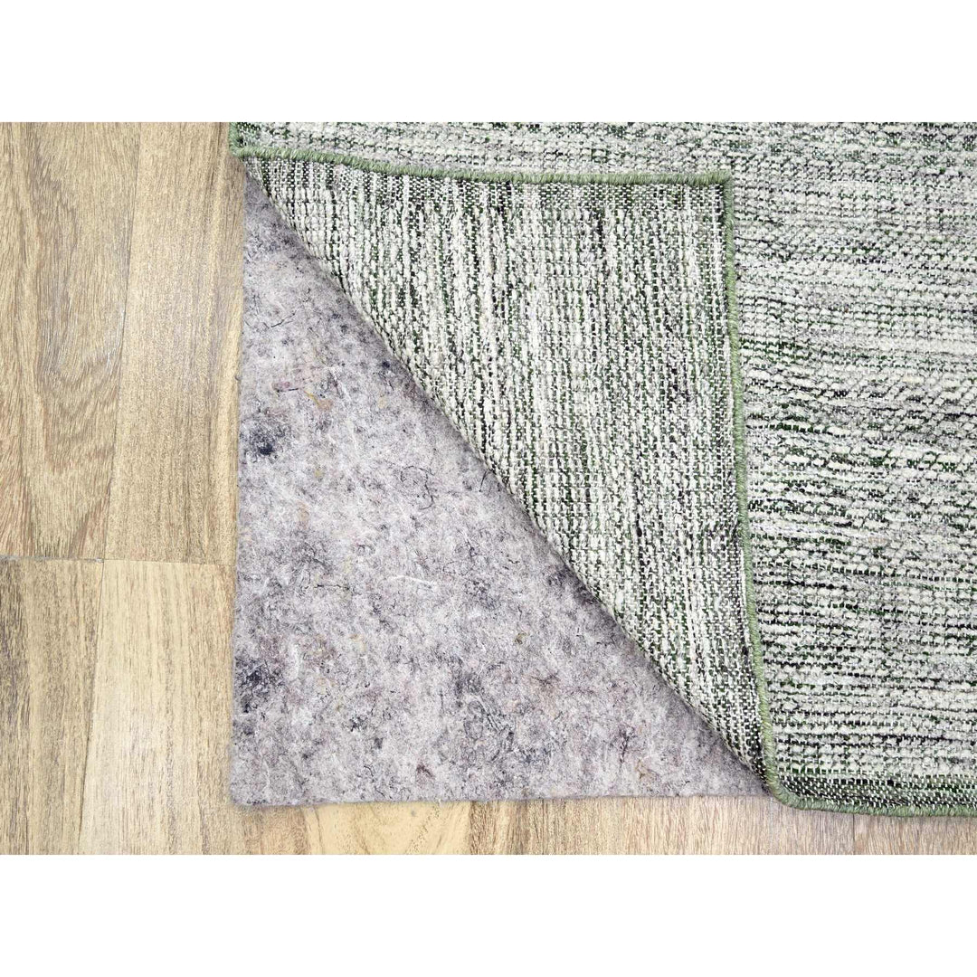 2'6" x 8'0" New Hand Knotted Green Wool Runner Oriental Rug - MOA10276252
