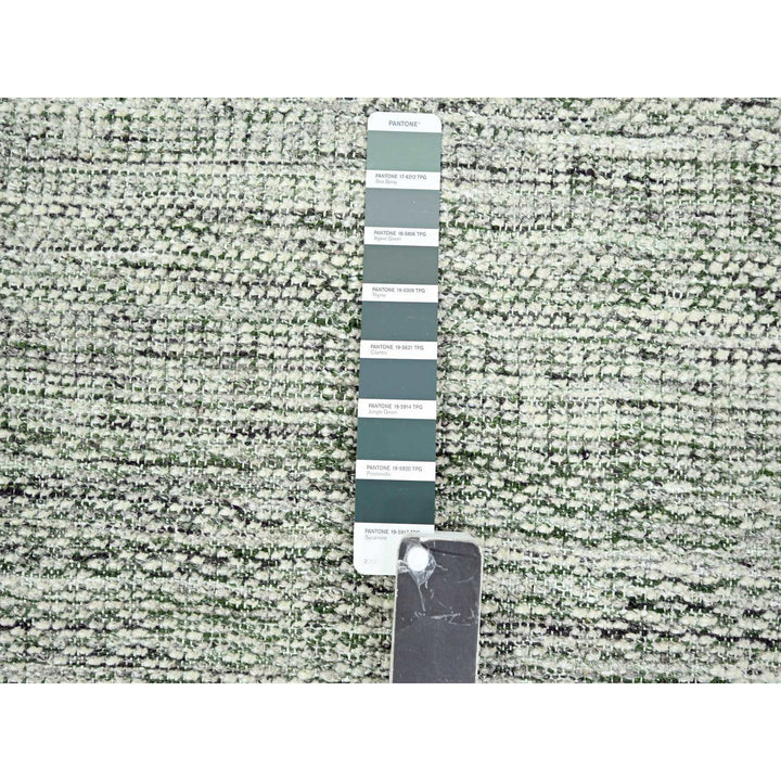 2'6" x 8'0" New Hand Knotted Green Wool Runner Oriental Rug - MOA10276252