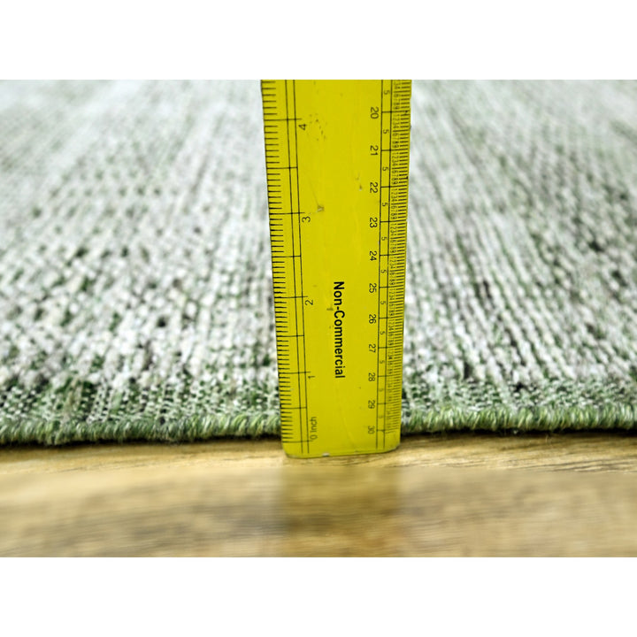 2'6" x 8'0" New Hand Knotted Green Wool Runner Oriental Rug - MOA10276252