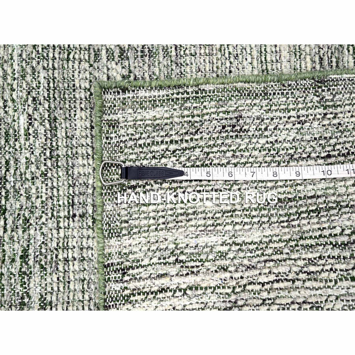 2'6" x 8'0" New Hand Knotted Green Wool Runner Oriental Rug - MOA10276252