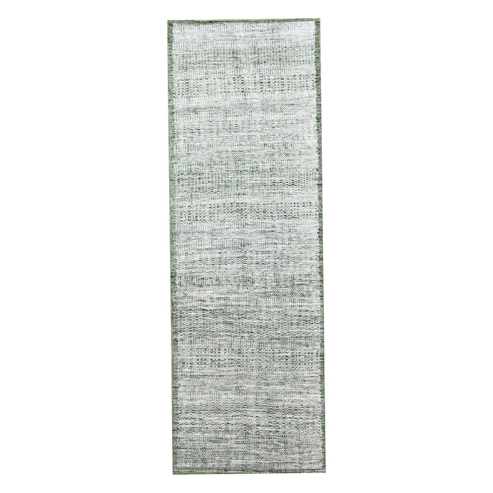 2'3" x 7'11" New Hand Knotted Green Wool Runner Oriental Rug - MOA10276253