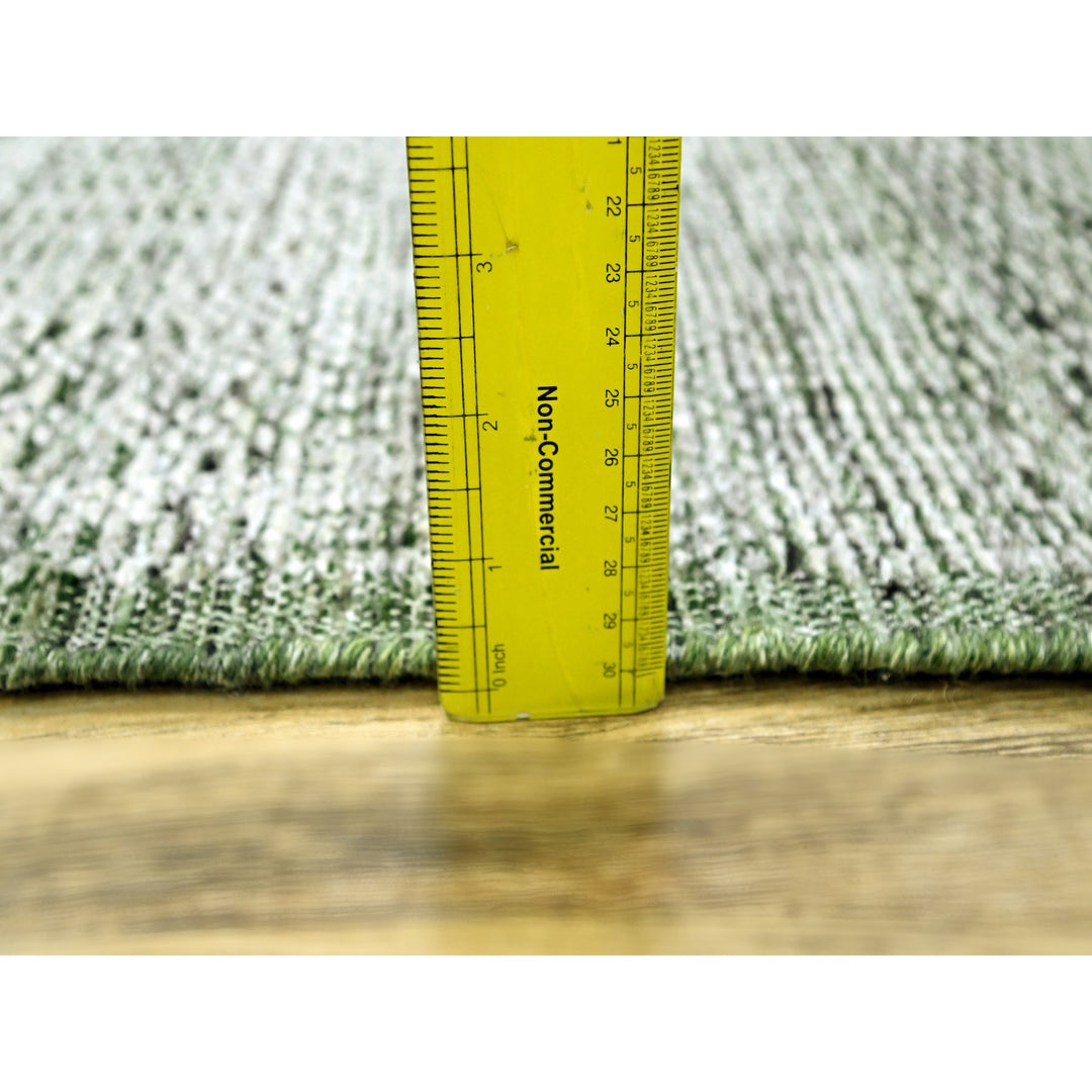 2'3" x 7'11" New Hand Knotted Green Wool Runner Oriental Rug - MOA10276253