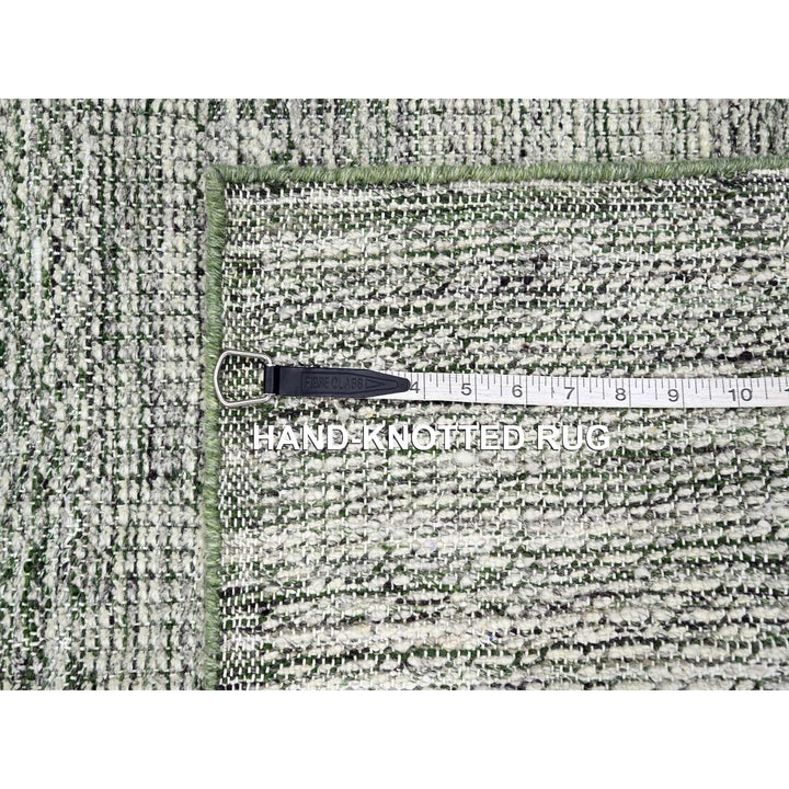 2'3" x 7'11" New Hand Knotted Green Wool Runner Oriental Rug - MOA10276253