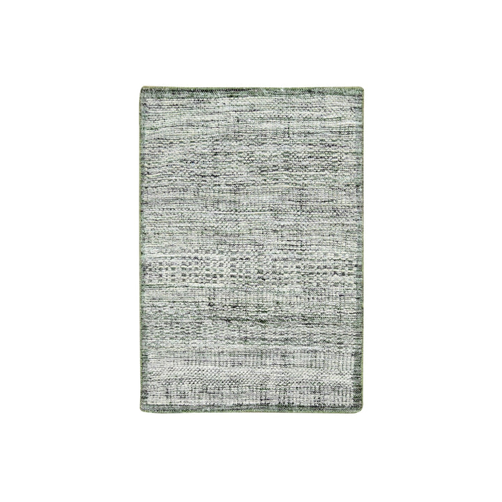 2'0" x 3'0" New Hand Knotted Green Wool Rectangle Oriental Rug - MOA10276254