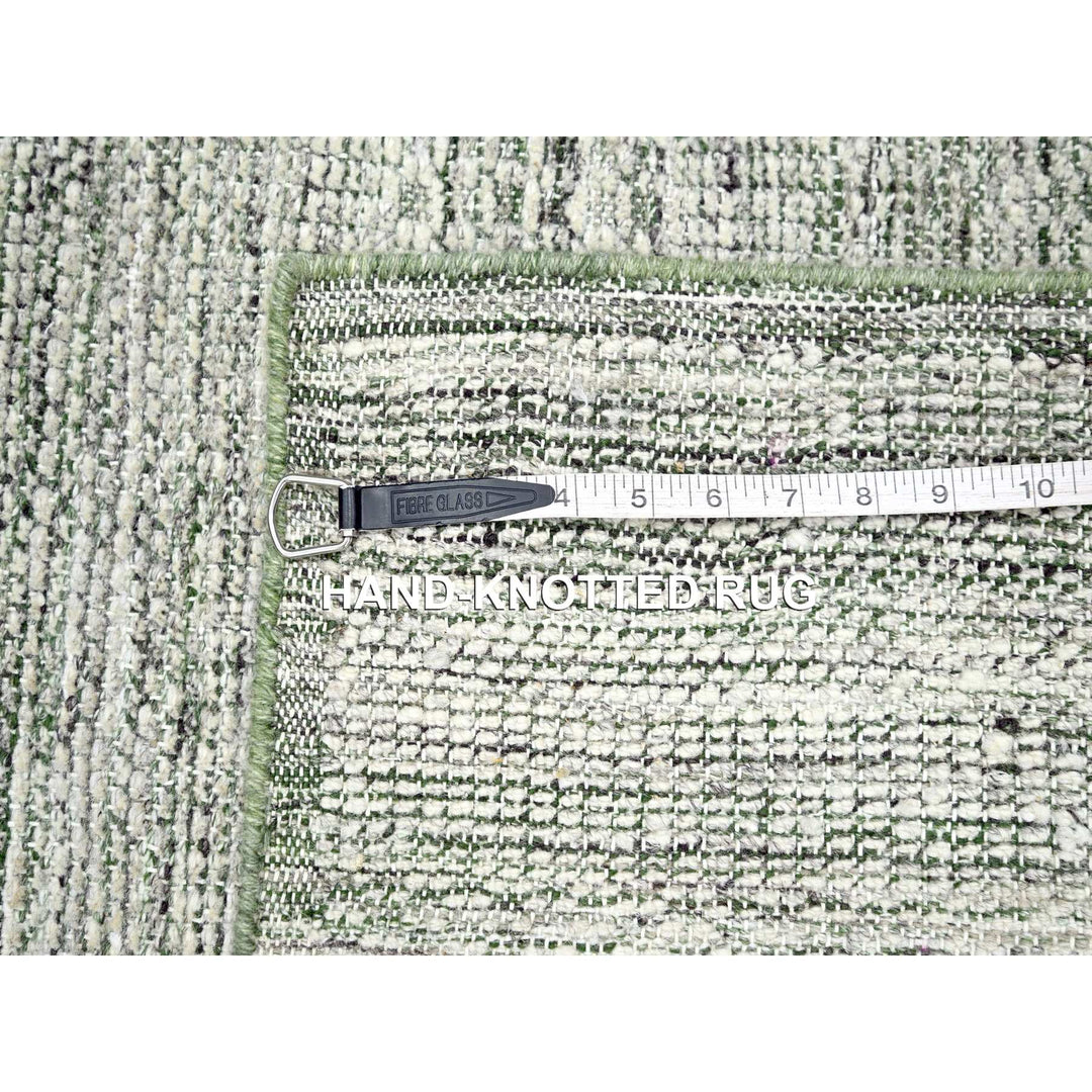 2'0" x 3'0" New Hand Knotted Green Wool Rectangle Oriental Rug - MOA10276254