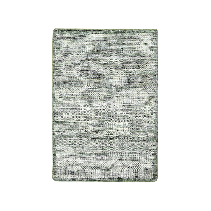 2'0" x 3'0" New Hand Knotted Green Wool Rectangle Oriental Rug - MOA10276255