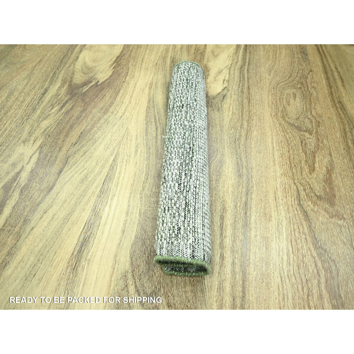 2'0" x 3'0" New Hand Knotted Green Wool Rectangle Oriental Rug - MOA10276256