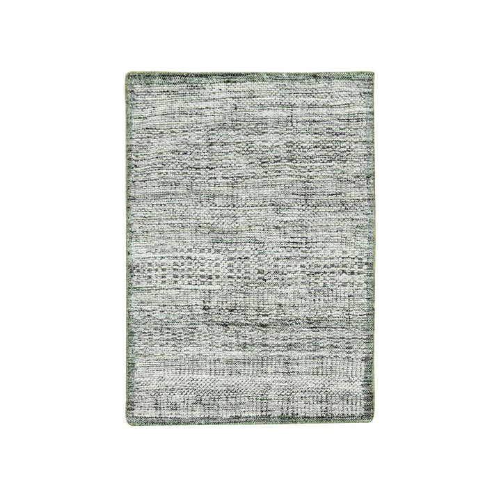 2'0" x 3'0" New Hand Knotted Green Wool Rectangle Oriental Rug - MOA10276257