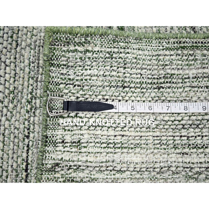 2'0" x 3'0" New Hand Knotted Green Wool Rectangle Oriental Rug - MOA10276257
