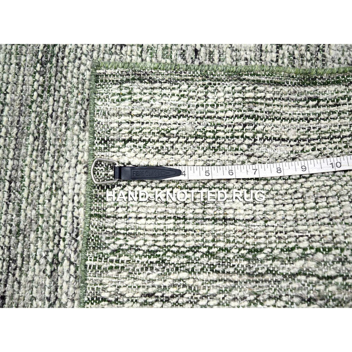 2'0" x 3'0" New Hand Knotted Green Wool Rectangle Oriental Rug - MOA10276258