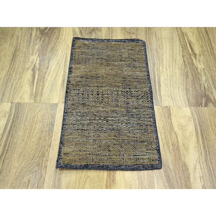 2'0" x 3'0" New Hand Knotted Brown Wool Rectangle Oriental Rug - MOA10276259