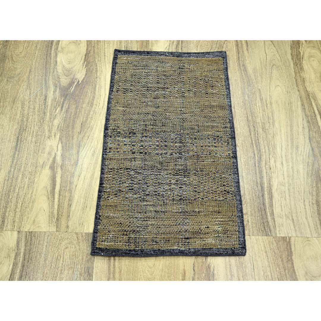 2'0" x 3'0" New Hand Knotted Brown Wool Rectangle Oriental Rug - MOA10276261