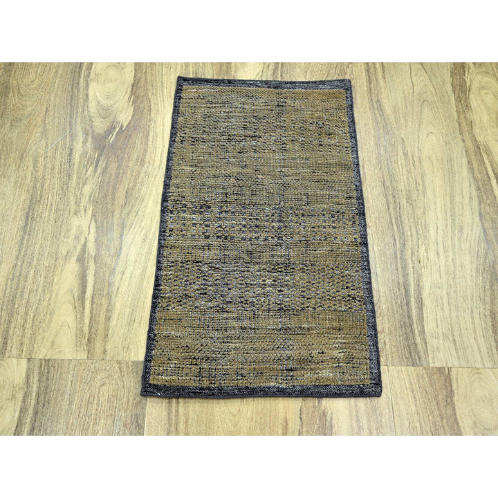 2'0" x 3'0" New Hand Knotted Brown Wool Rectangle Oriental Rug - MOA10276261
