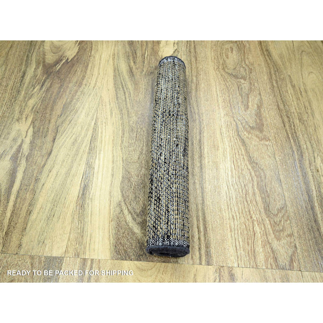 2'0" x 3'0" New Hand Knotted Brown Wool Rectangle Oriental Rug - MOA10276261