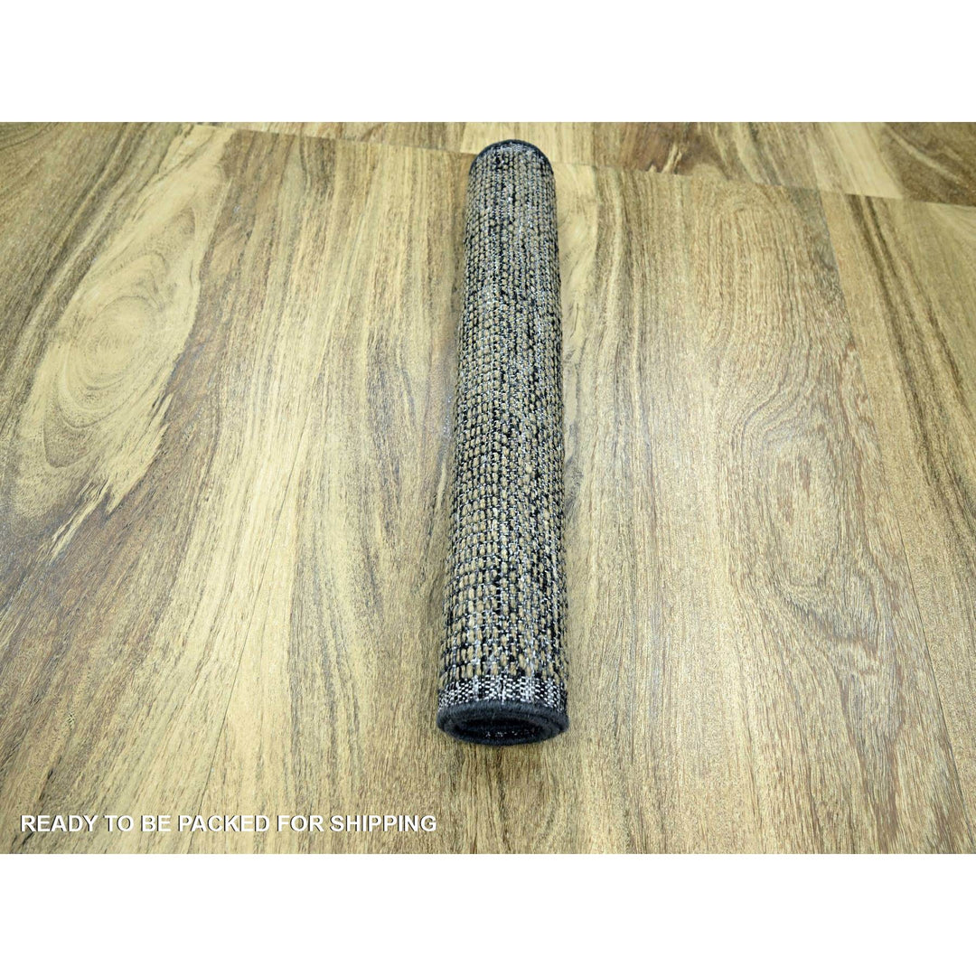 2'0" x 3'0" New Hand Knotted Brown Wool Rectangle Oriental Rug - MOA10276262