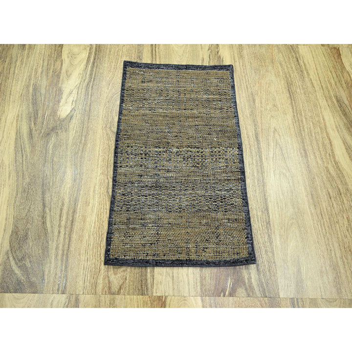 2'0" x 3'0" New Hand Knotted Brown Wool Rectangle Oriental Rug - MOA10276263