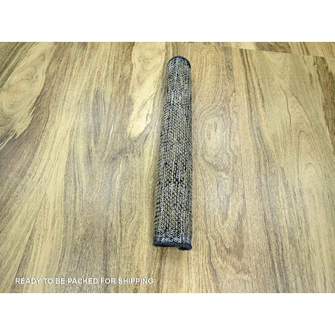2'0" x 3'0" New Hand Knotted Brown Wool Rectangle Oriental Rug - MOA10276263