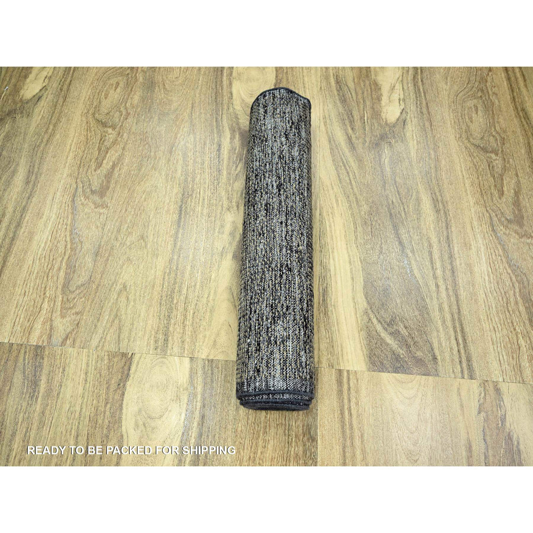 2'6" x 8'0" New Hand Knotted Brown Wool Runner Oriental Rug - MOA10276264