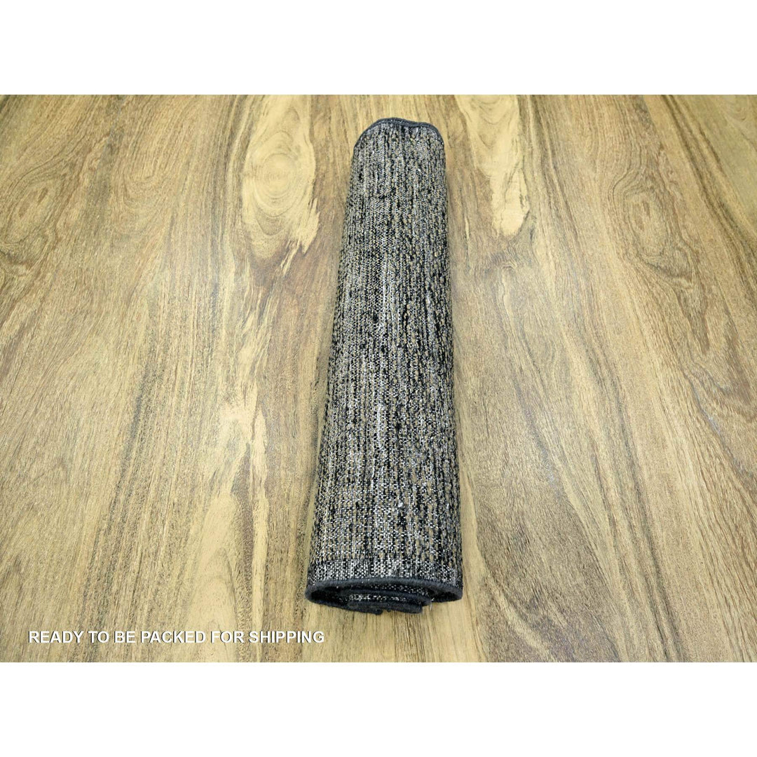 2'6" x 8'0" New Hand Knotted Brown Wool Runner Oriental Rug - MOA10276265