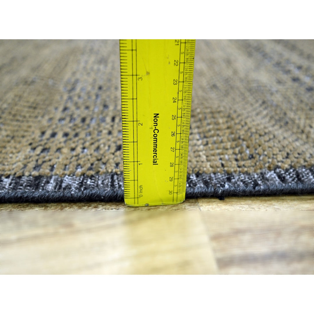 2'6" x 8'0" New Hand Knotted Brown Wool Runner Oriental Rug - MOA10276265