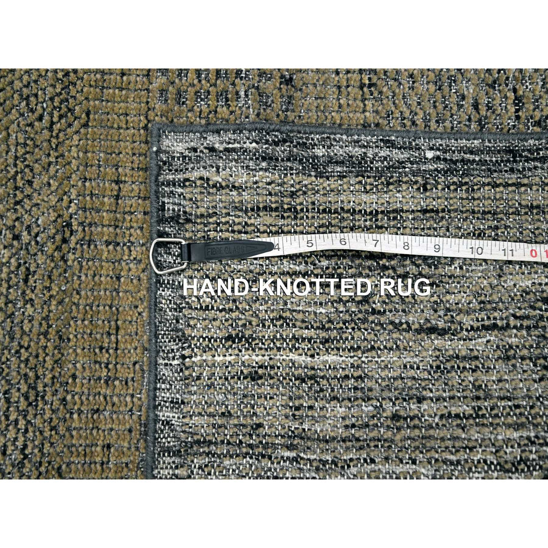 2'6" x 8'0" New Hand Knotted Brown Wool Runner Oriental Rug - MOA10276265