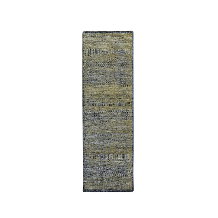 2'6" x 8'0" New Hand Knotted Brown Wool Runner Oriental Rug - MOA10276266