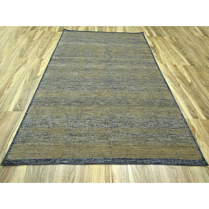 8'0" x 10'1" New Hand Knotted Brown Wool Rectangle Oriental Rug - MOA10276268