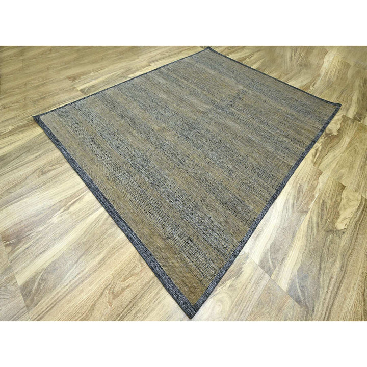 8'0" x 10'1" New Hand Knotted Brown Wool Rectangle Oriental Rug - MOA10276268