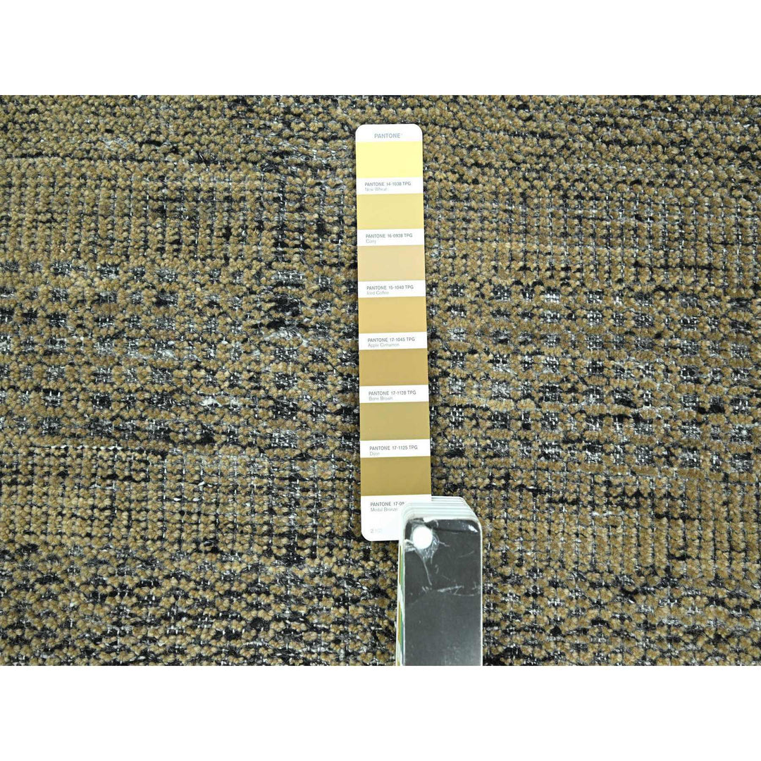 8'0" x 10'1" New Hand Knotted Brown Wool Rectangle Oriental Rug - MOA10276268