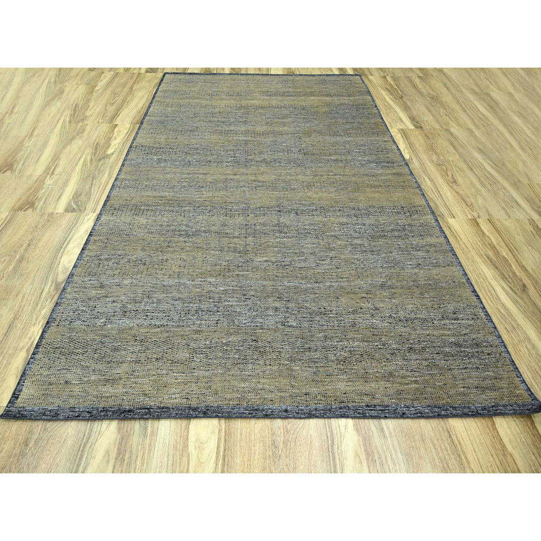9'1" x 12'0" New Hand Knotted Brown Wool Rectangle Oriental Rug - MOA10276270