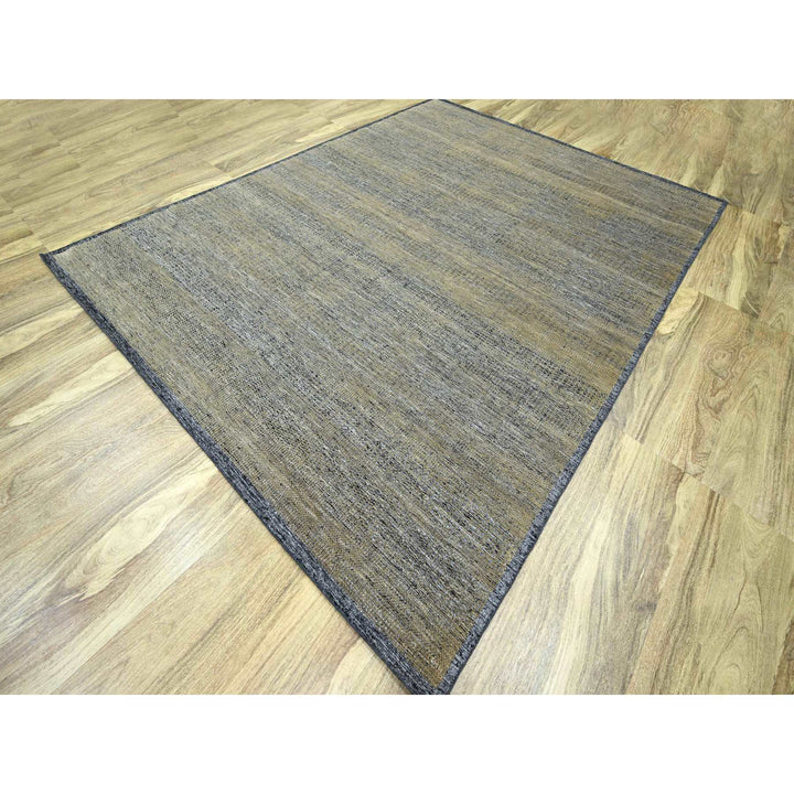 9'1" x 12'0" New Hand Knotted Brown Wool Rectangle Oriental Rug - MOA10276270
