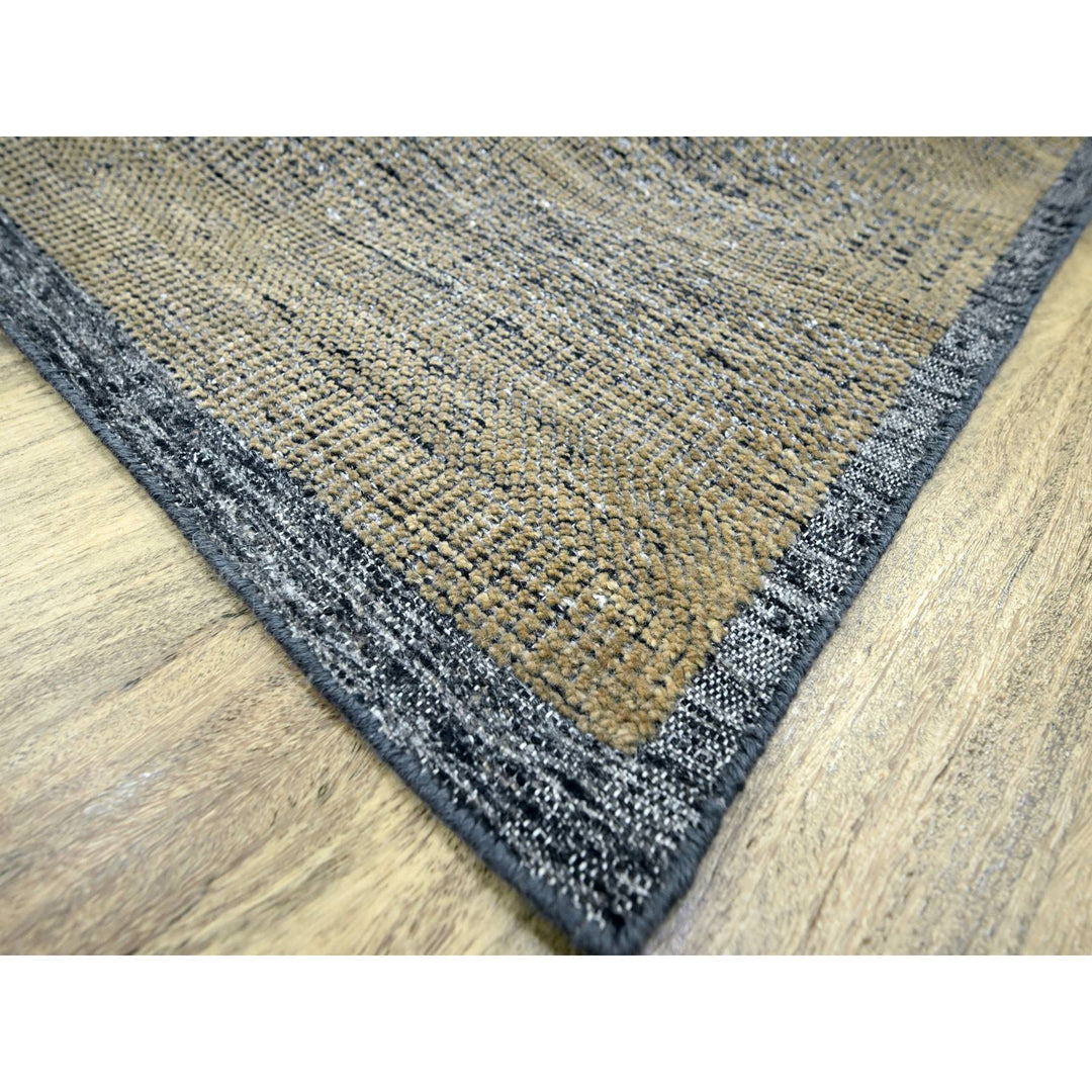 9'1" x 12'0" New Hand Knotted Brown Wool Rectangle Oriental Rug - MOA10276270