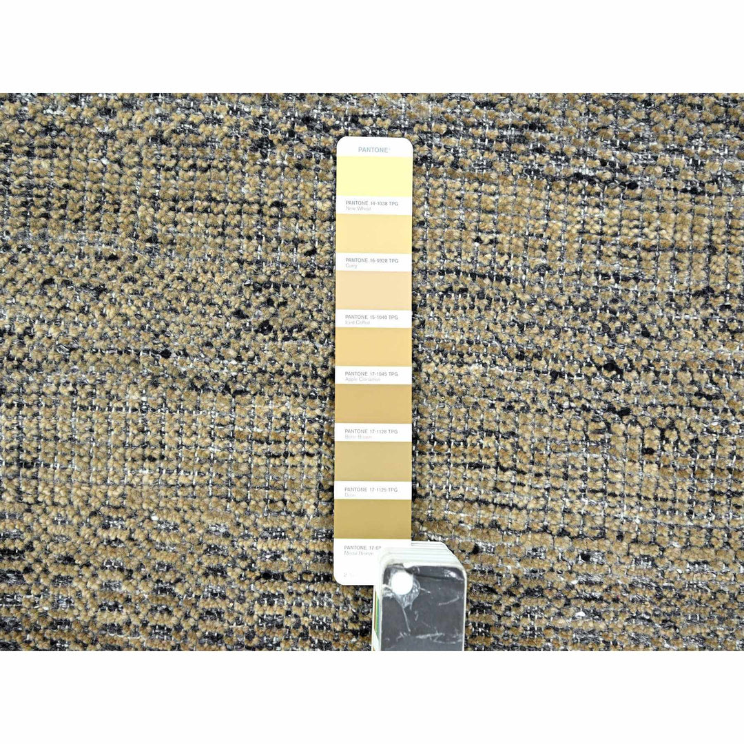 9'1" x 12'0" New Hand Knotted Brown Wool Rectangle Oriental Rug - MOA10276270