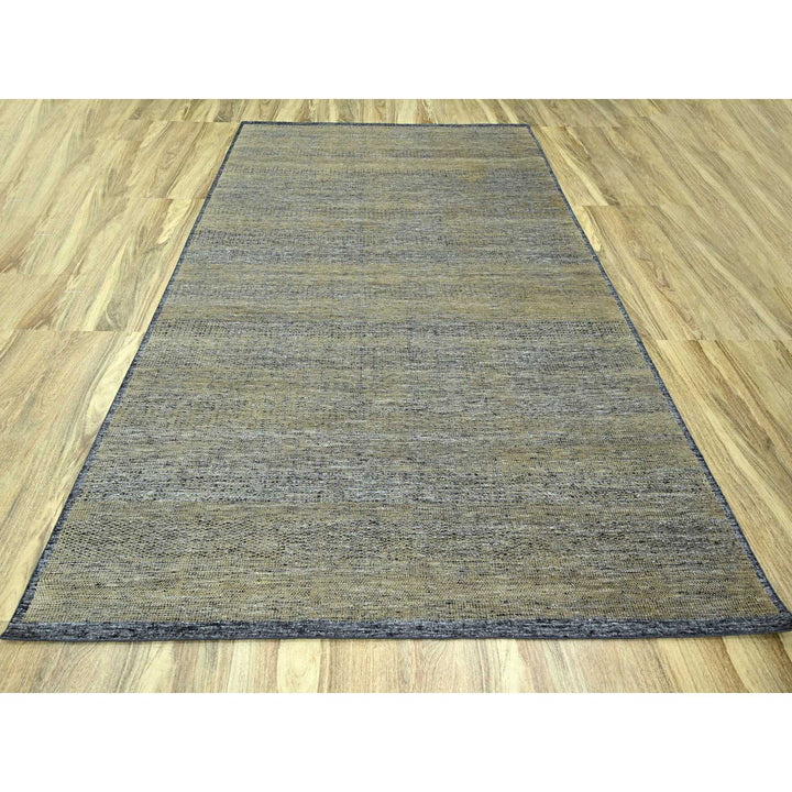 9'1" x 12'3" New Hand Knotted Brown Wool Rectangle Oriental Rug - MOA10276271
