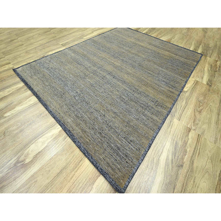 9'1" x 12'3" New Hand Knotted Brown Wool Rectangle Oriental Rug - MOA10276271