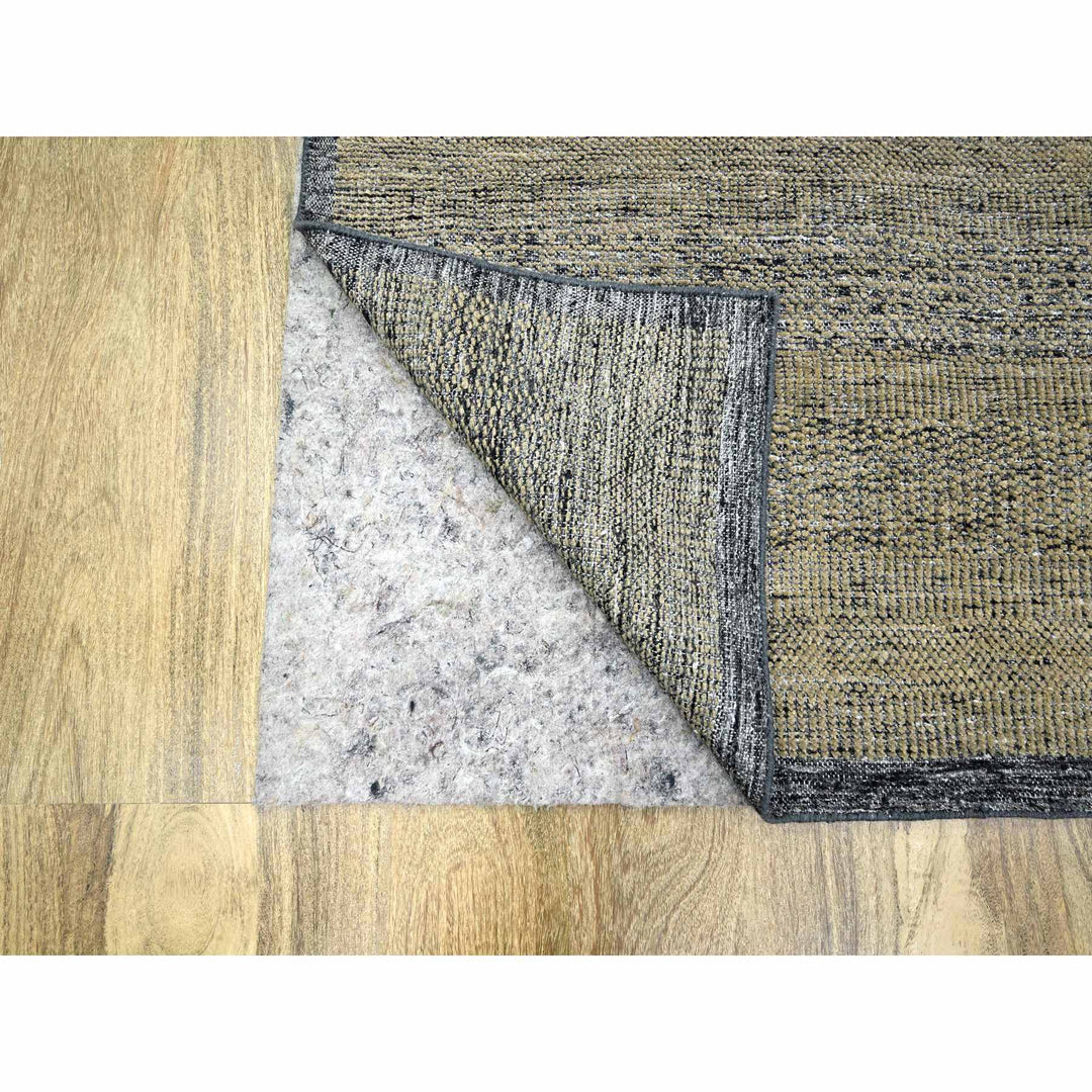 9'1" x 12'3" New Hand Knotted Brown Wool Rectangle Oriental Rug - MOA10276271