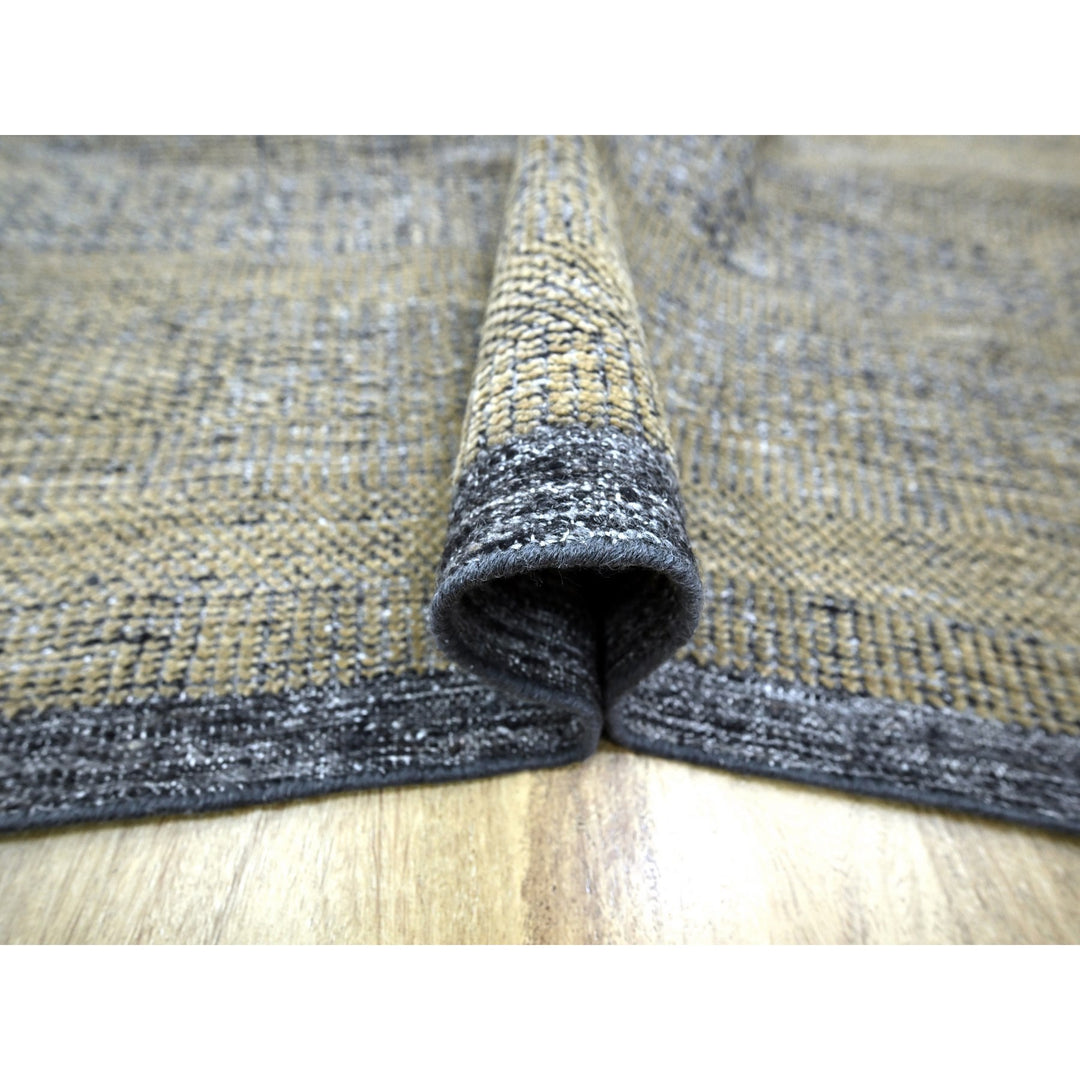 9'1" x 12'3" New Hand Knotted Brown Wool Rectangle Oriental Rug - MOA10276271