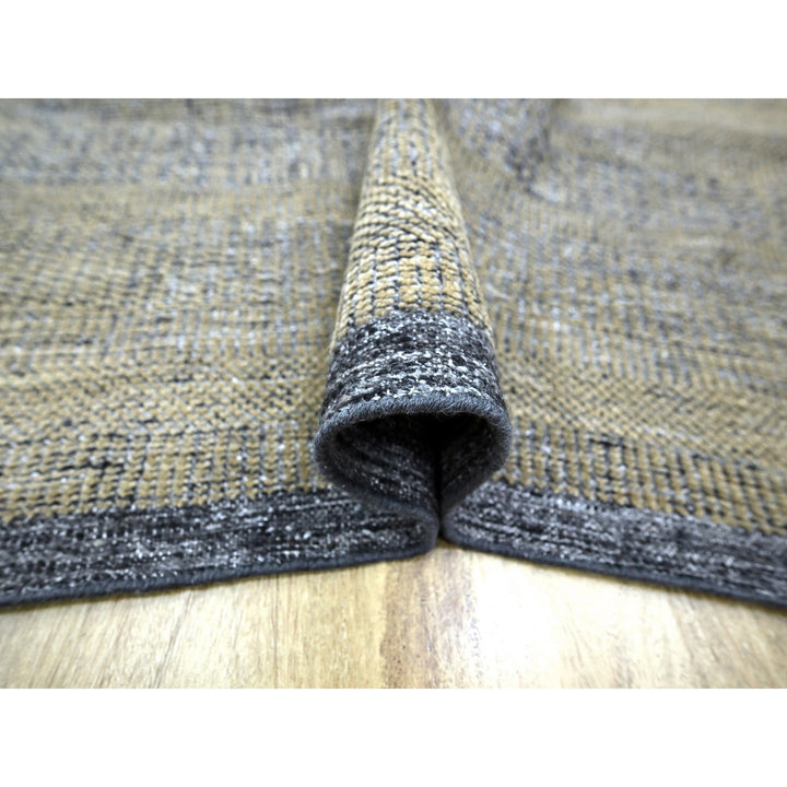 9'1" x 12'3" New Hand Knotted Brown Wool Rectangle Oriental Rug - MOA10276271
