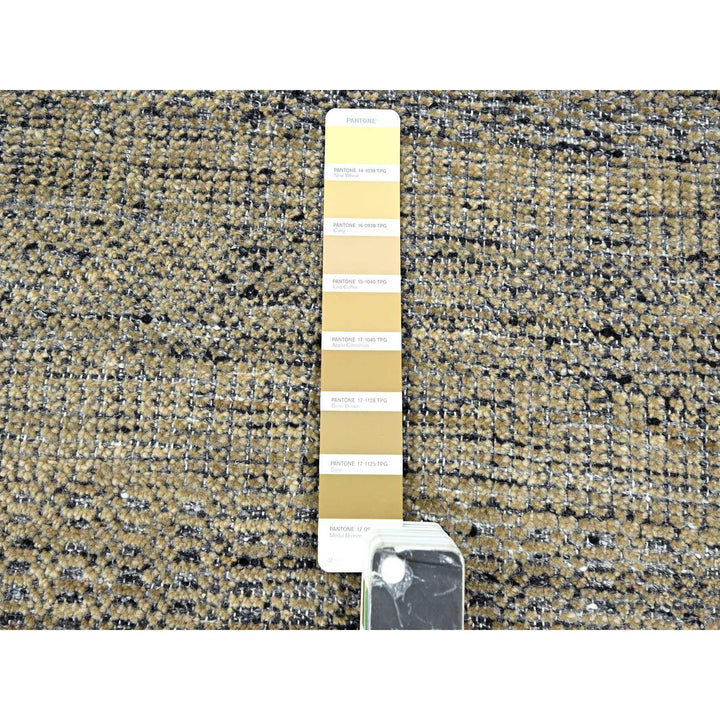 9'1" x 12'3" New Hand Knotted Brown Wool Rectangle Oriental Rug - MOA10276271