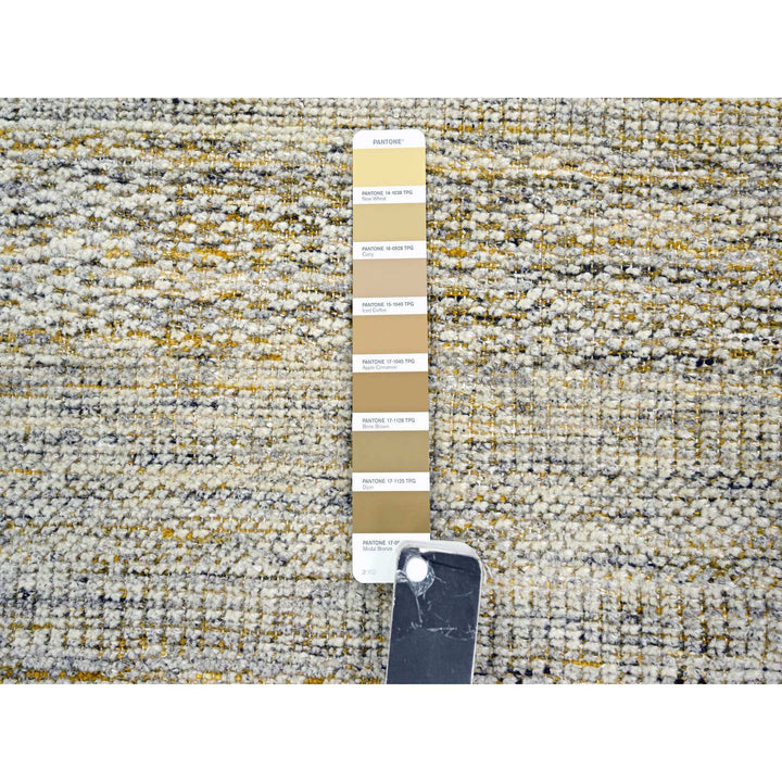 2'8" x 6'0" New Hand Knotted Yellow Wool Runner Oriental Rug - MOA10276272