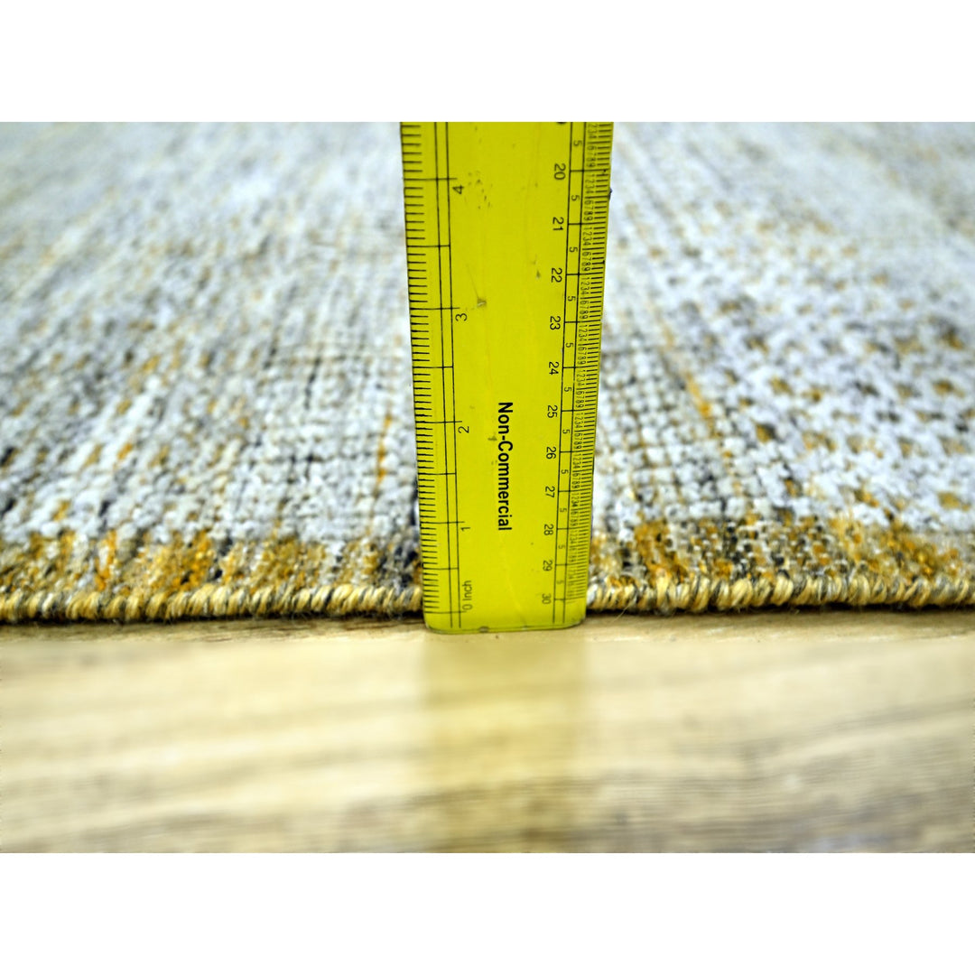 2'8" x 6'0" New Hand Knotted Yellow Wool Runner Oriental Rug - MOA10276272