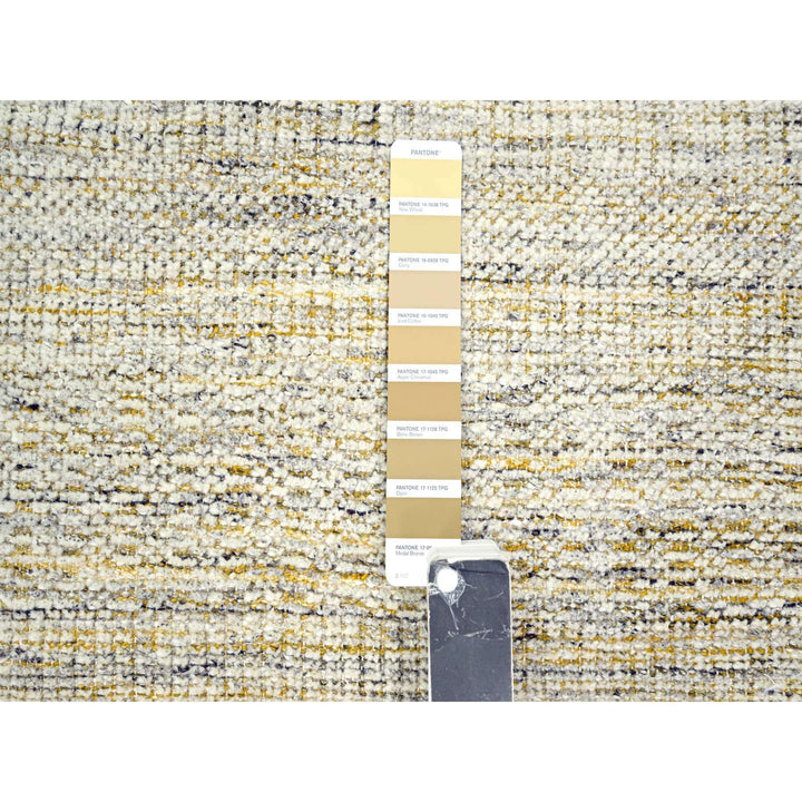 2'8" x 6'0" New Hand Knotted Yellow Wool Runner Oriental Rug - MOA10276274