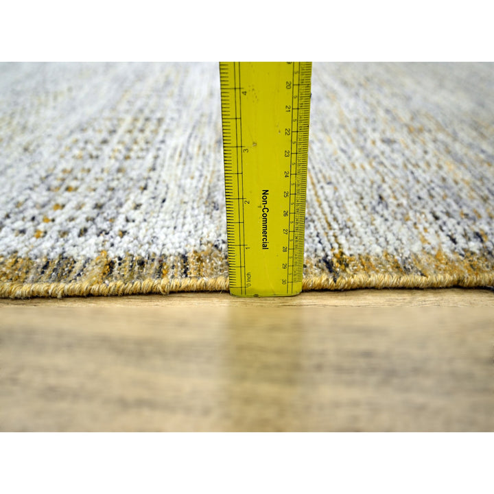 2'8" x 6'0" New Hand Knotted Yellow Wool Runner Oriental Rug - MOA10276274