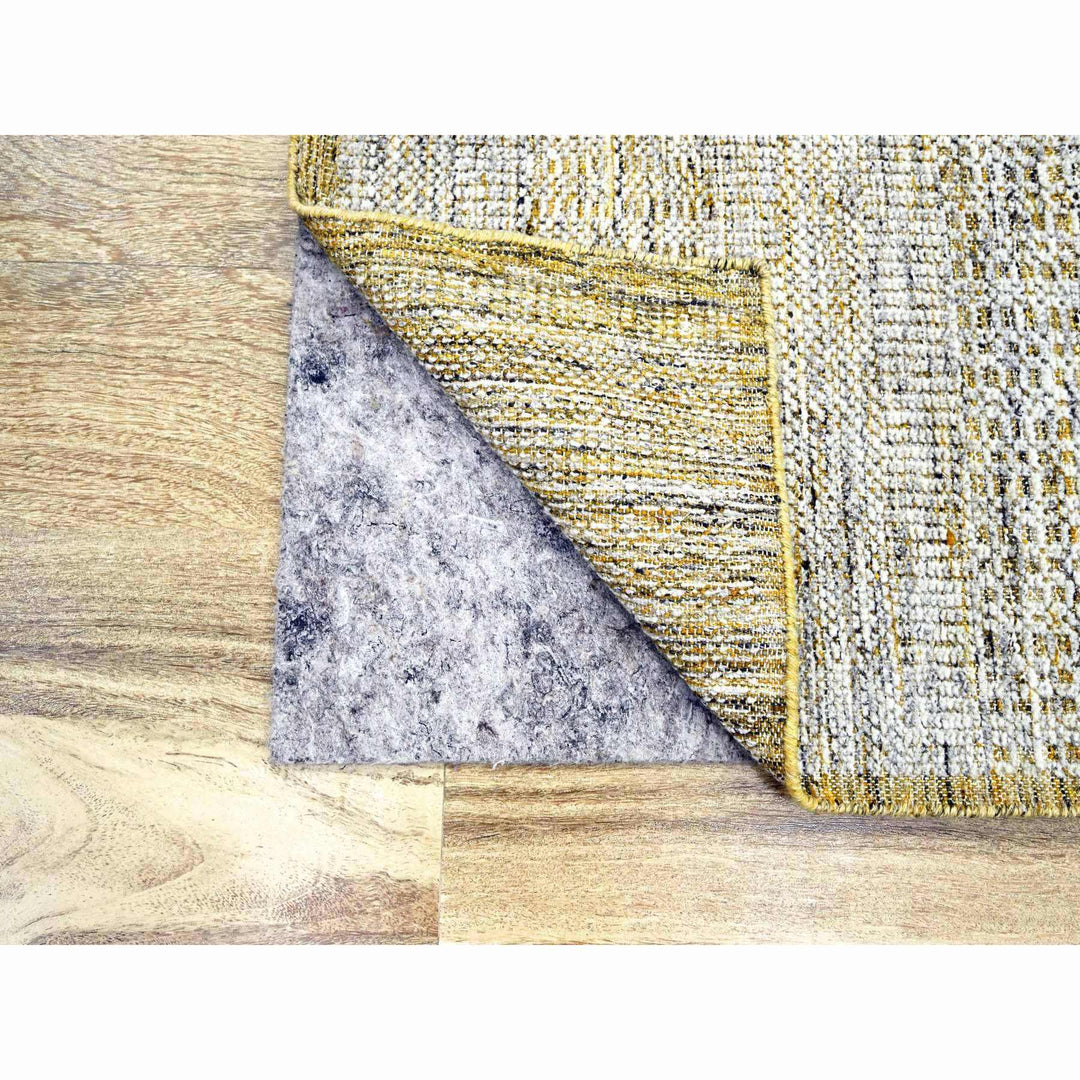 2'8" x 8'2" New Hand Knotted Yellow Wool Runner Oriental Rug - MOA10276275