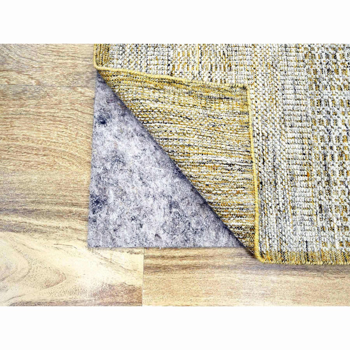 2'8" x 8'2" New Hand Knotted Yellow Wool Runner Oriental Rug - MOA10276275