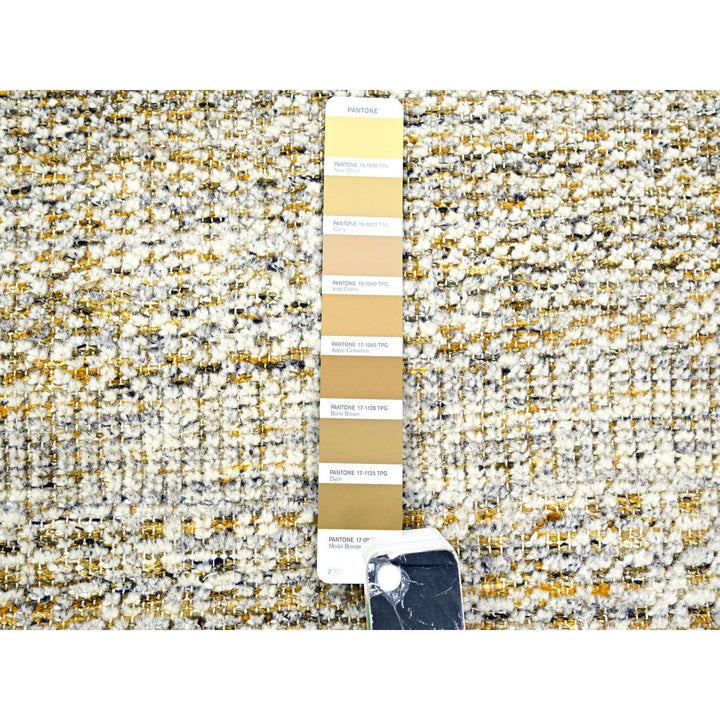 2'8" x 8'2" New Hand Knotted Yellow Wool Runner Oriental Rug - MOA10276275