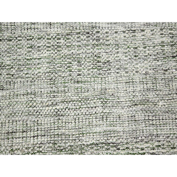 9'9" x 13'10" New Hand Knotted Green Wool Rectangle Oriental Rug - MOA10276277