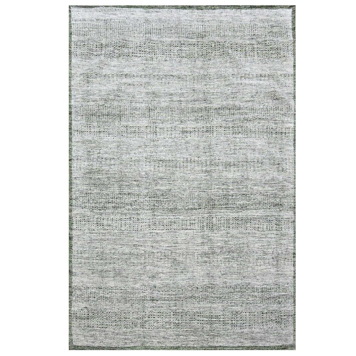 9'0" x 11'10" New Hand Knotted Green Wool Rectangle Oriental Rug - MOA10276280