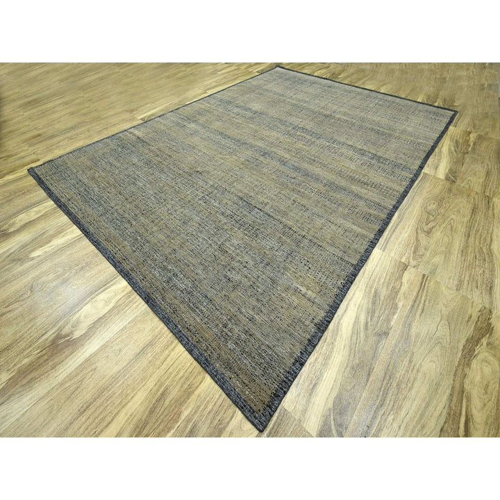 10'0" x 14'0" New Hand Knotted Brown Wool Rectangle Oriental Rug - MOA10276282